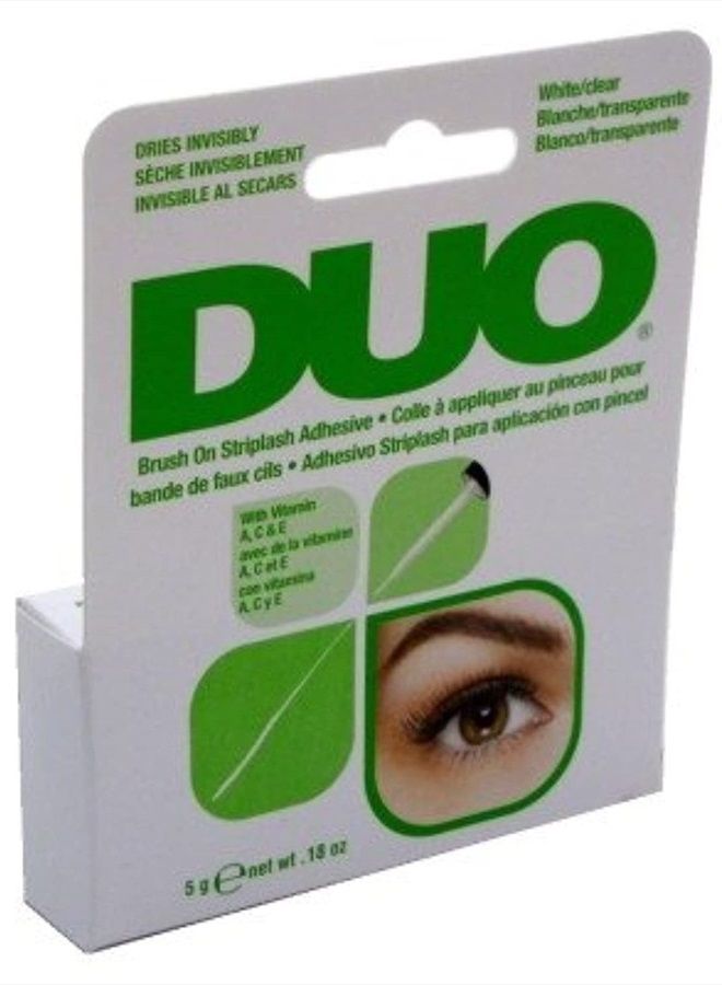 Brush-On Striplash Adhesive White/Clear 0.18 Ounce (5.3ml) (3 Pack)