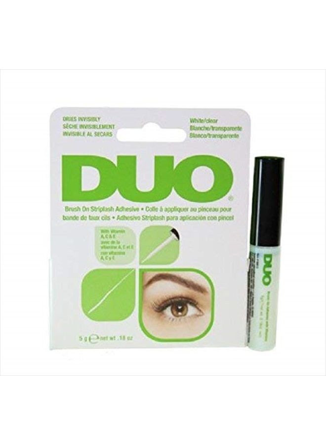 Brush-On Striplash Adhesive White/Clear 0.18 Ounce (5.3ml) (3 Pack)