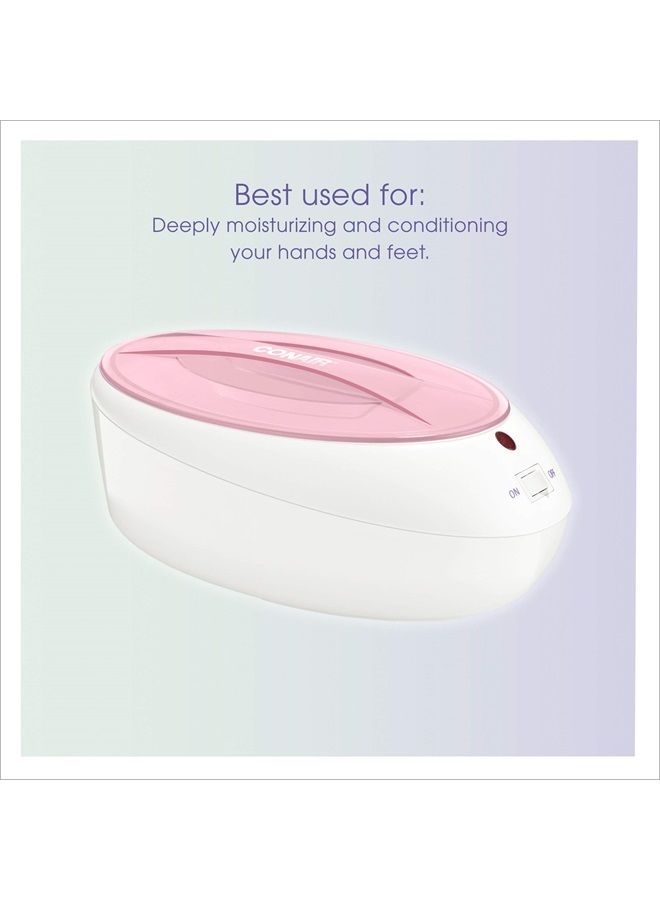 True Glow by Conair Thermal Paraffin Spa Moisturizing Wax Treatment, Includes 1lb. Paraffin Wax, Pink