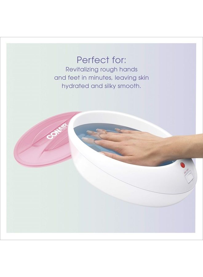True Glow by Conair Thermal Paraffin Spa Moisturizing Wax Treatment, Includes 1lb. Paraffin Wax, Pink