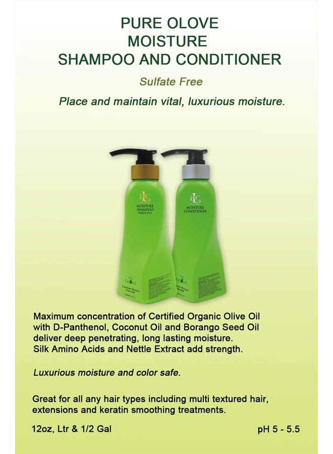 ELC Pure Olove Moisturizing Conditioner - (12 oz) Moisture Rich Natural Botanicals & Organic Oils Nourish, Repair, Strengthen, Rehydrate Dry Hair