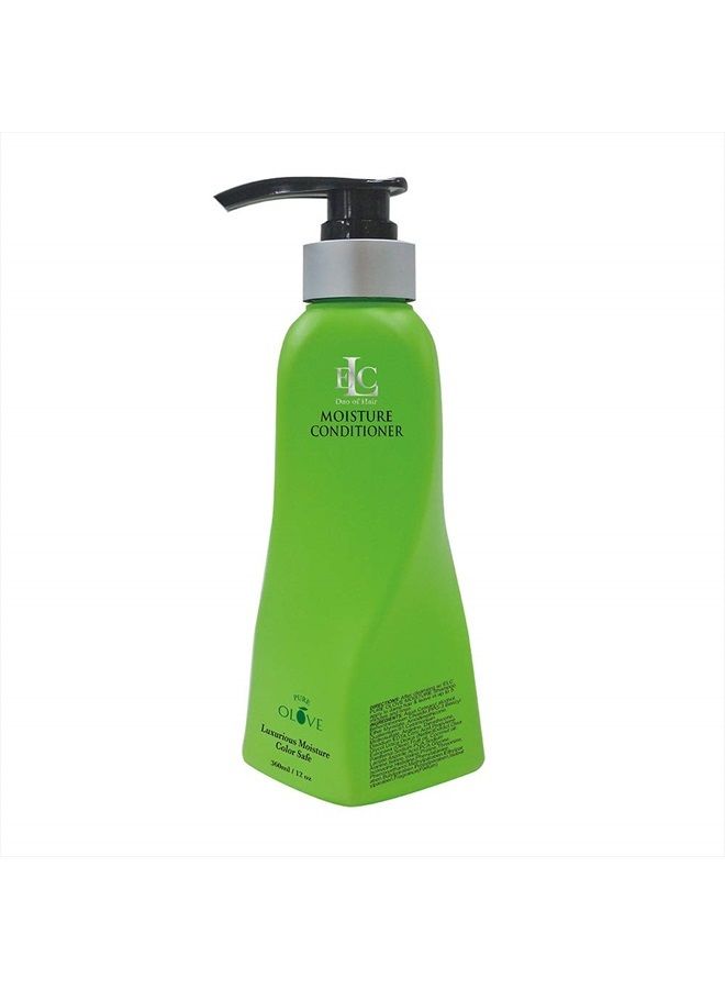 ELC Pure Olove Moisturizing Conditioner - (12 oz) Moisture Rich Natural Botanicals & Organic Oils Nourish, Repair, Strengthen, Rehydrate Dry Hair