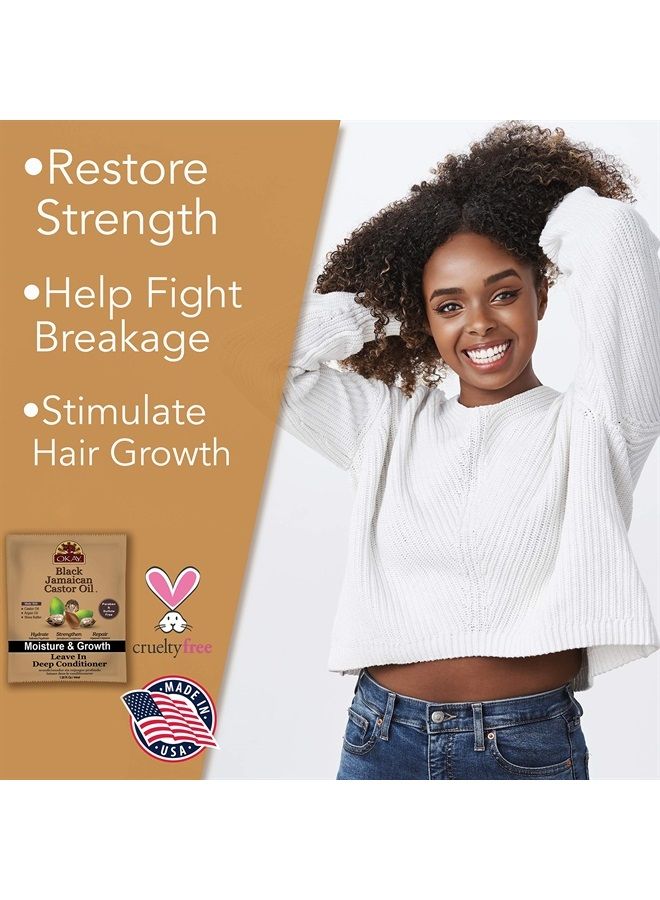 OKAY - Black Jamaican Castor Oil Leave-In Conditioner - All Hair Types/Textures - Repair, Moisturize, Grow Healthy Hair - with Argan Oil, Shea Butter - Free of Parabens, Silicones, Sulfates - 1.5 oz