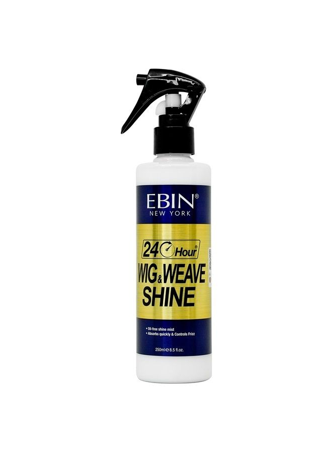 24 HOUR Synthetic and Human Wig Shine Spray | Revitalizes & Refreshes | Cleanses & Extends Lifespan of Wigs & Hairpieces | Soft & Fresh Leave-In Conditioner | Cruelty Free, Vegan friendly with Argan a
