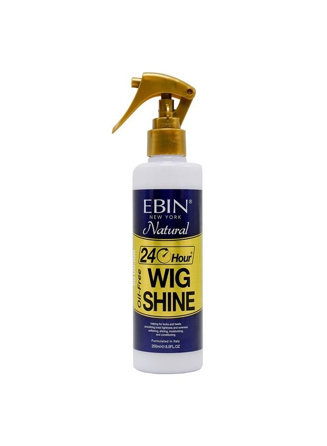 24 HOUR Synthetic and Human Wig Shine Spray | Revitalizes & Refreshes | Cleanses & Extends Lifespan of Wigs & Hairpieces | Soft & Fresh Leave-In Conditioner | Cruelty Free, Vegan friendly with Argan a