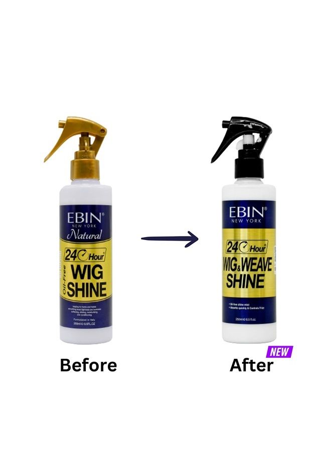24 HOUR Synthetic and Human Wig Shine Spray | Revitalizes & Refreshes | Cleanses & Extends Lifespan of Wigs & Hairpieces | Soft & Fresh Leave-In Conditioner | Cruelty Free, Vegan friendly with Argan a