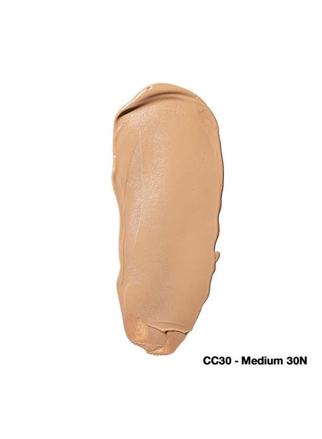 Fullcoverage Color Correction Cc Cream Oilfree With Peptides & Vitamin C Best For Correcting Redness And Uneven Skin Tone Buildable Foundation Coverage (Med 30N Neutral Undertone)