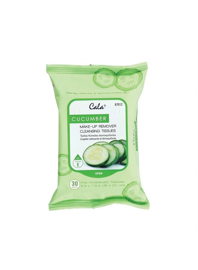 Cucumber make-up remover cleansing tissues 30 count, 30 Count