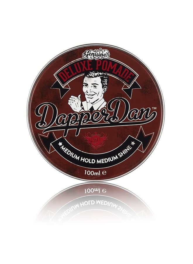 Deluxe Pomade By Dapper Dan, Medium Hold Medium Shine, No Greasiness Or Flakiness, Citrus & Vanilla Fragrance 100ml