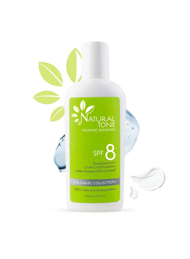 Spf8 Broad Spectrum Natural Sunscreen Soothing And Hydrating Mineral Sunscreen Vegan Parabenfree Sunblock Waterresistant Sunscreen For Face And Body 6Oz Natural Tone Organic Skincare