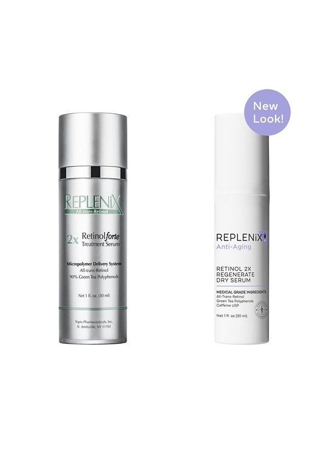 Anti-Aging Retinol 2X Regenerate Dry Serum, Medical-Grade Quick-Drying Face Serum for Mature Skin (1 fl. oz)