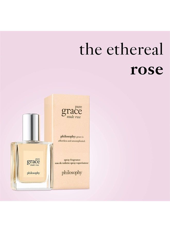 pure grace nude rose eau de toilette, 0.5 oz