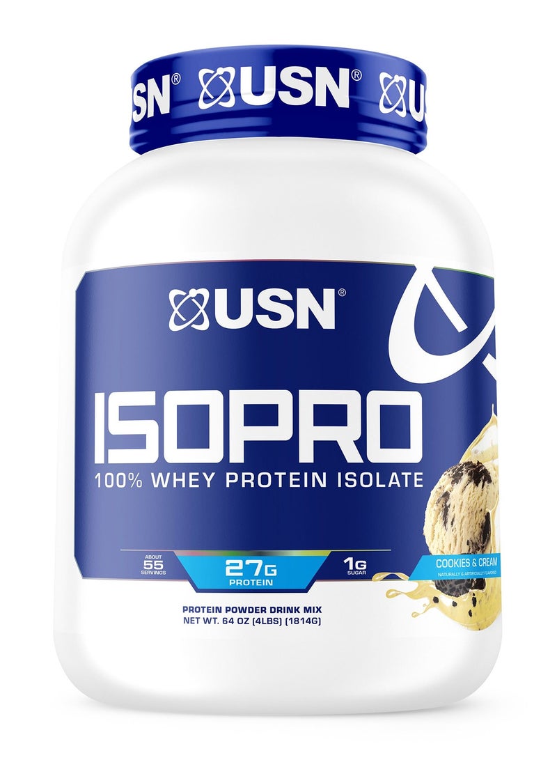 ISOPRO Protein Cookies Cream 55 Servings 4lbs