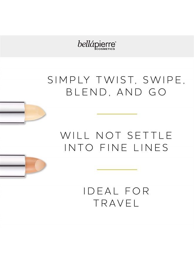 Mineral Concealer Stick | Easy to Blend Natural Wax Matte Makeup | Hides Acne and Imperfections | Non-Toxic and Paraben Free | All Day Wear - (Light/Medium)