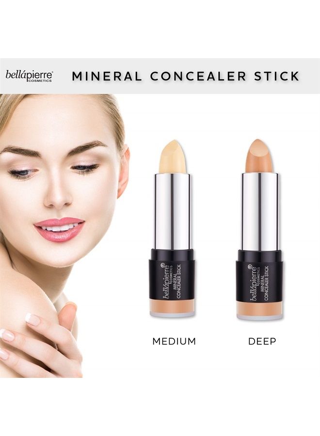 Mineral Concealer Stick | Easy to Blend Natural Wax Matte Makeup | Hides Acne and Imperfections | Non-Toxic and Paraben Free | All Day Wear - (Light/Medium)