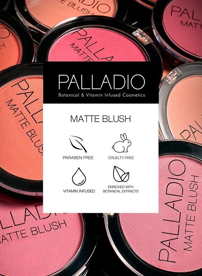 Matte Blush, Brushes onto Cheeks Smoothly, Soft Matte Look and Even Finish, Flawless Velvety Coverage, Effortless Blending Makeup, Flatters the Face, Convenient Compact, Velvetine