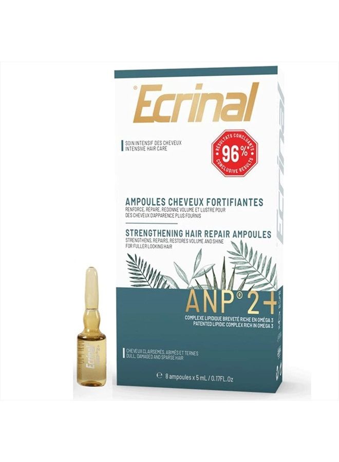 ECRINAL ANP2+ Hair Vials - Highly Concentrated Serum for Hair Loss Prevention and Hair Growth - Revitalizes and Fortifies Hair - Suitable for All Hair Types