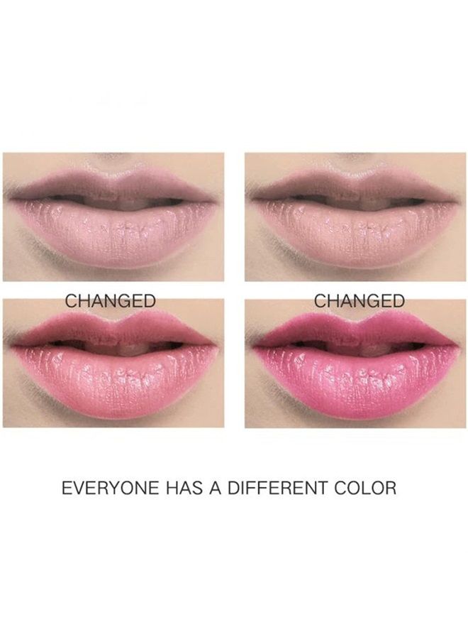 Pack of 6 Crystal Flower Jelly Lipstick, Long Lasting Nutritious Lip Balm Lips Moisturizer Magic Temperature Color Change Lip Gloss (Pink)