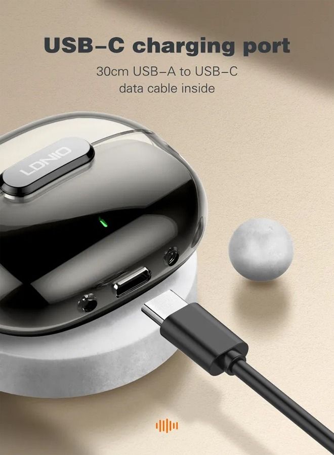 TWS Bluetooth 5.0 In-Ear Earbuds With Charging Case Black