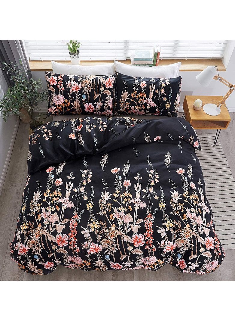 Bedding Set with Floral Design, Single Size