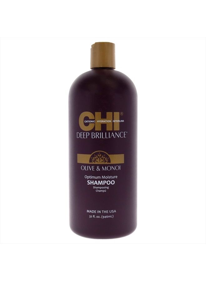 Deep Brilliance Olive & Monoi Optimum Moisture Shampoo 32 oz