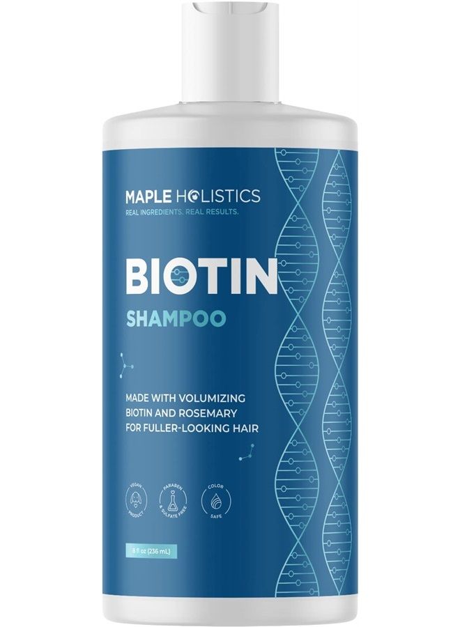 Biotin Hair Shampoo for Thinning Hair - Volumizing Biotin Shampoo for Men and Womens Dry Damaged Hair - Sulfate Free Shampoo with Biotin and Moisturizing Essential Oils over 95% Natural Derived