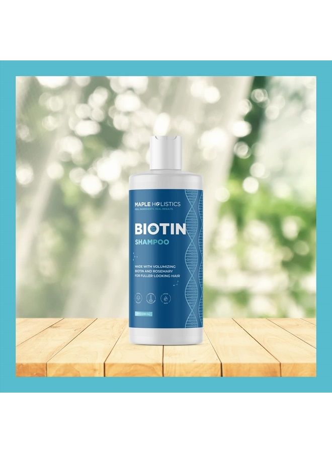 Biotin Hair Shampoo for Thinning Hair - Volumizing Biotin Shampoo for Men and Womens Dry Damaged Hair - Sulfate Free Shampoo with Biotin and Moisturizing Essential Oils over 95% Natural Derived