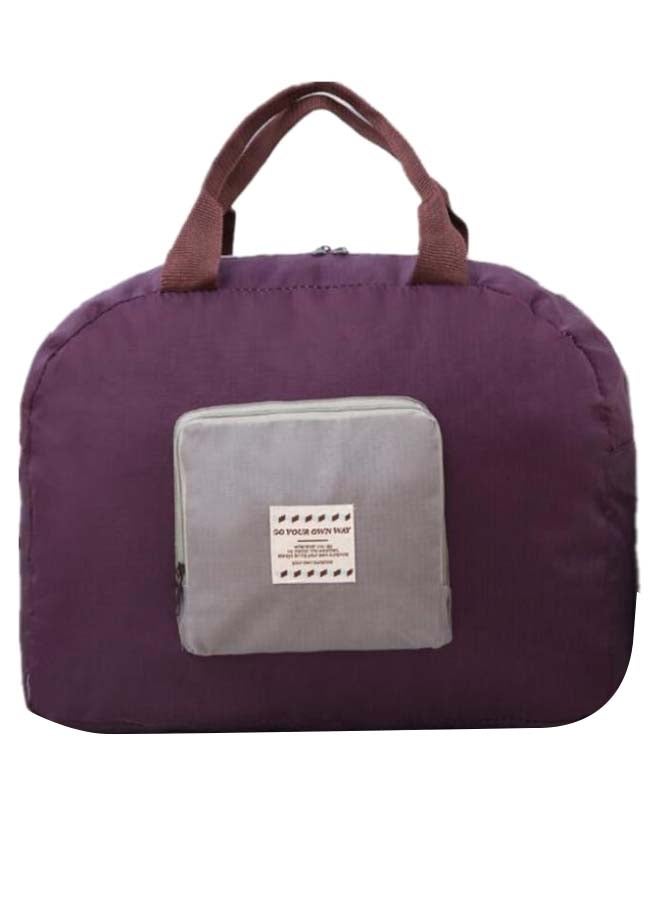 Waterproof Multi-Functional Foldable Travel Duffel Bag Purple/Grey/Brown