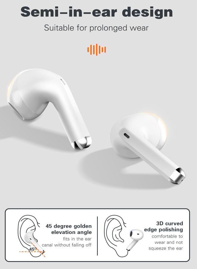 True Wireless Earbuds Bluetooth Earphones With Charging Case White