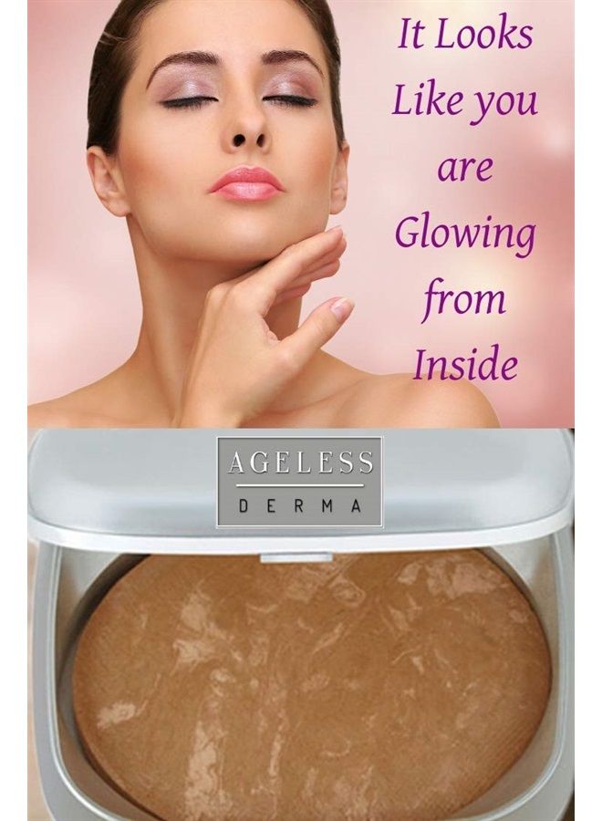 Baked Mineral Makeup Healthy Blush (Peach Frost). Highlighter Makeup