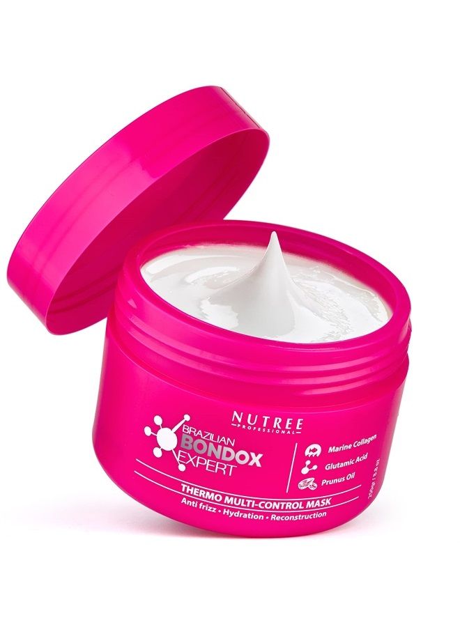 BRAZILIAN BONDOX HAIR TREATMENT 8.8 oz Hair Mask for All Hair Types | Formaldehyde-Free Cruelty-Free | Results for up to 1-3 months | Marine Collagen & Almond Oil Hair Repair Moisturizer Thermal Mask