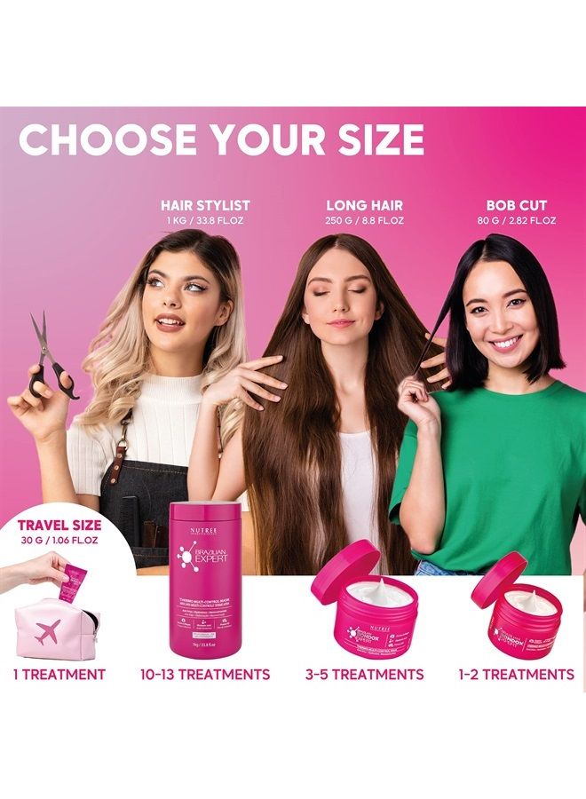 BRAZILIAN BONDOX HAIR TREATMENT 8.8 oz Hair Mask for All Hair Types | Formaldehyde-Free Cruelty-Free | Results for up to 1-3 months | Marine Collagen & Almond Oil Hair Repair Moisturizer Thermal Mask