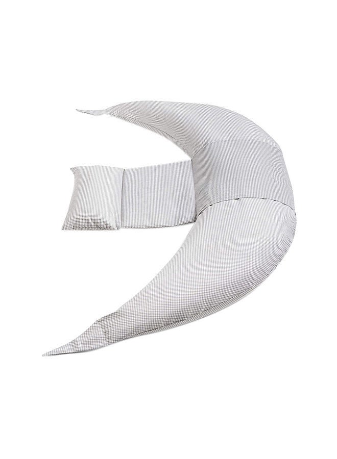 Dreamwizard 12-In-1 Pregnancy And Nursing Pillow With Back Support - 7100 - Grigio Bianco