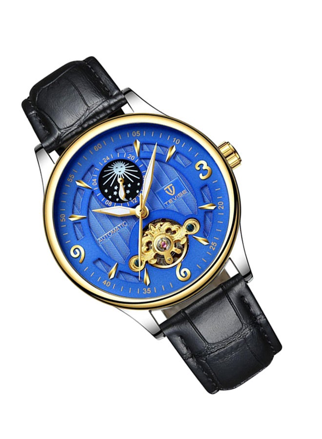 Men's Leather Chronograph Watch T820B GBL