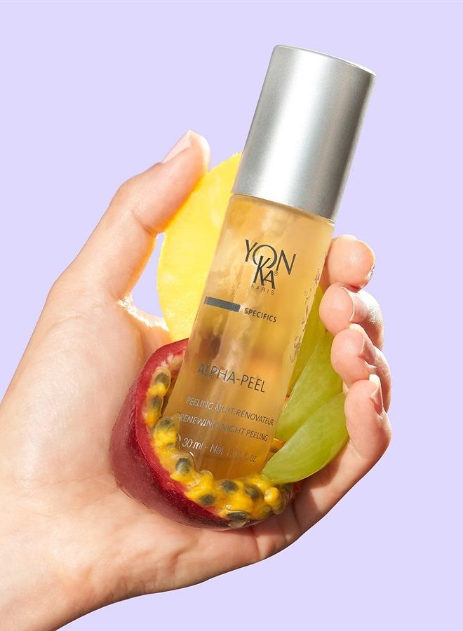 Yon-Ka Alpha Peel Concentrate (30ml) Anti-Aging Night Peel, Treat Fine Lines and Wrinkles with Alpha Hydroxy Acids, All Skin Types, Paraben-Free