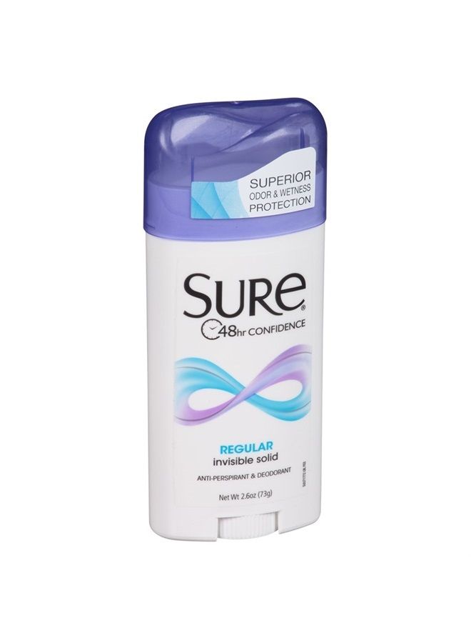 SURE, Antiperspirant Deodorant, Solid, Regular, 2.6 oz., (6 Pack)