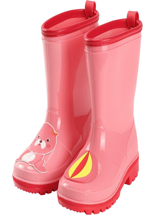 Children's Cartoon Rain Boots Pink