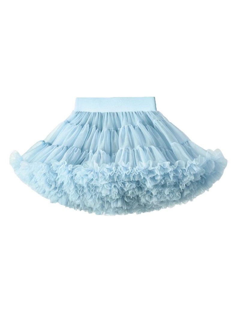 Shaggy Skirt For Girls And Children Blue