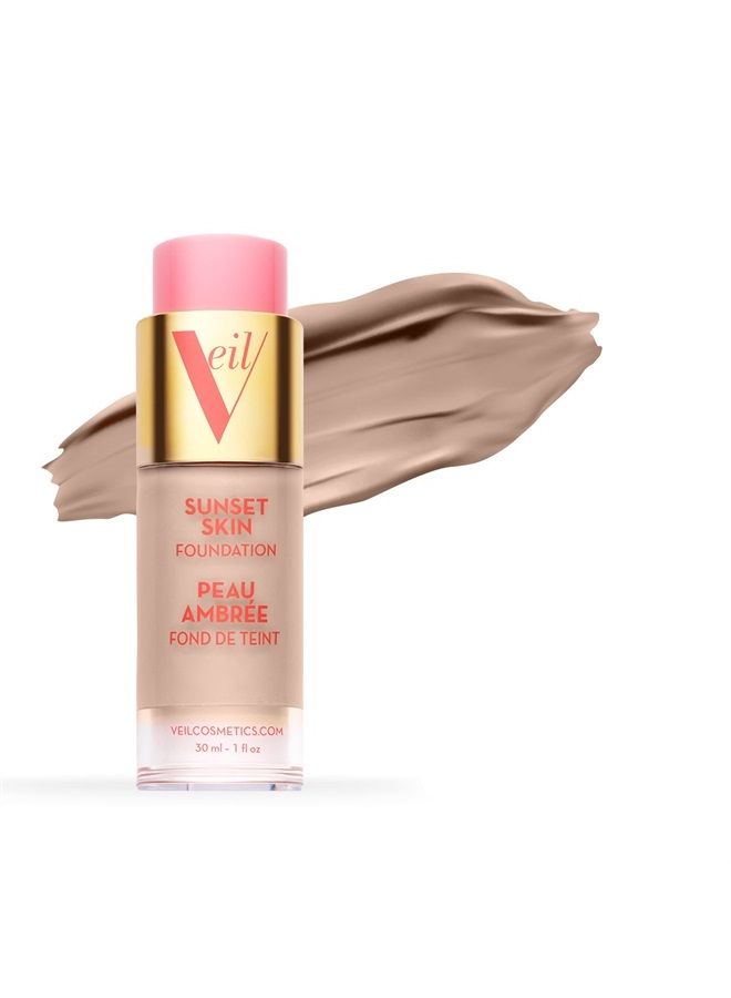 Sunset Skin Liquid Foundation | 2N | Buildable Coverage | Water-Resistant, Hypoallergenic, Oil-Free, Cruelty Free & Vegan | Lightweight & Brightening | Long Lasting | All Skin Types