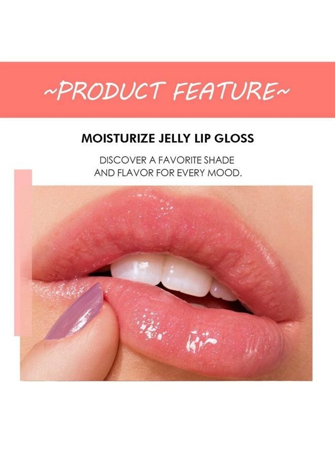 Moisturizing Lipgloss Set 6PCS Smooth Hydrating Lip Gloss Neutral Nude Nourishing Glossy Lipgloss for Women and Girls (Moisturizing, 6PCS Set A)