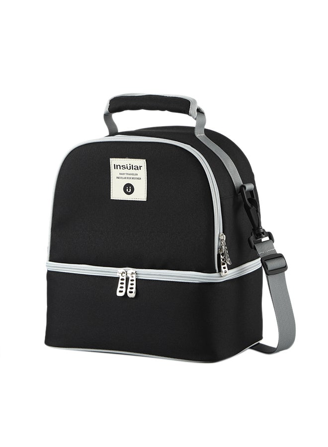 3-Layer Design Large Breast Milk Cooler Bag Capacity Black
