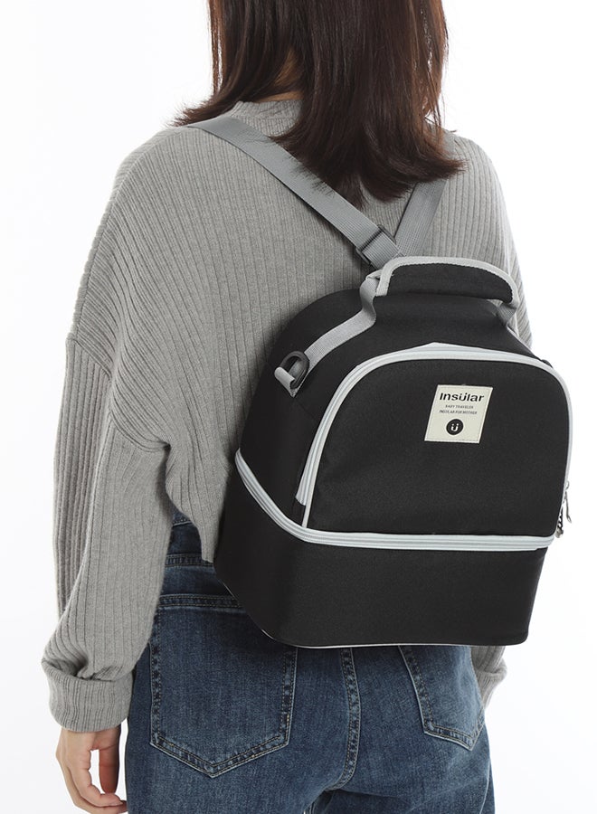 3-Layer Design Large Breast Milk Cooler Bag Capacity Black