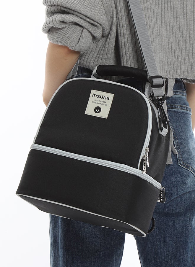 3-Layer Design Large Breast Milk Cooler Bag Capacity Black