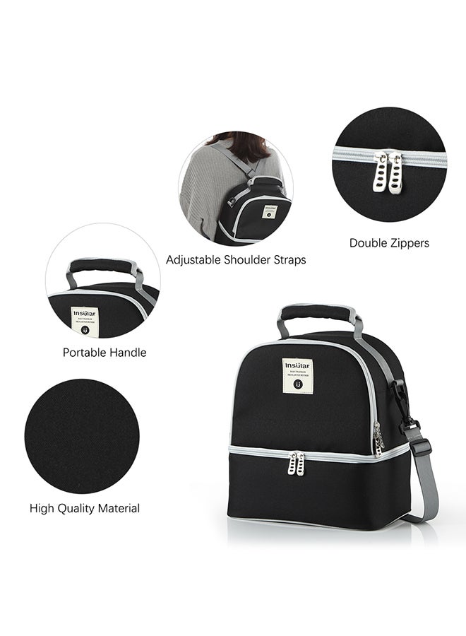 3-Layer Design Large Breast Milk Cooler Bag Capacity Black