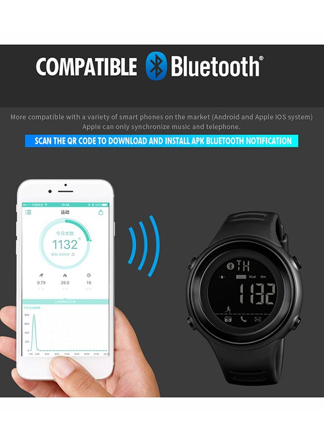 SKMEI Smart Watch 1396 50M Waterproof Watch with Pedometer, Calories, Sleeping Monitor, Call Remind - Black Black