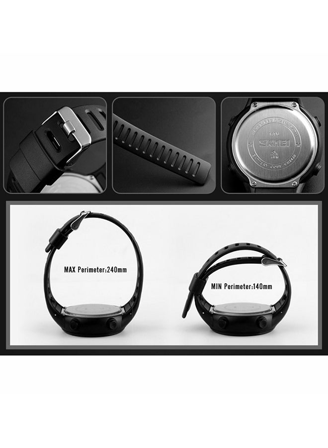 SKMEI Smart Watch 1396 50M Waterproof Watch with Pedometer, Calories, Sleeping Monitor, Call Remind - Black Black