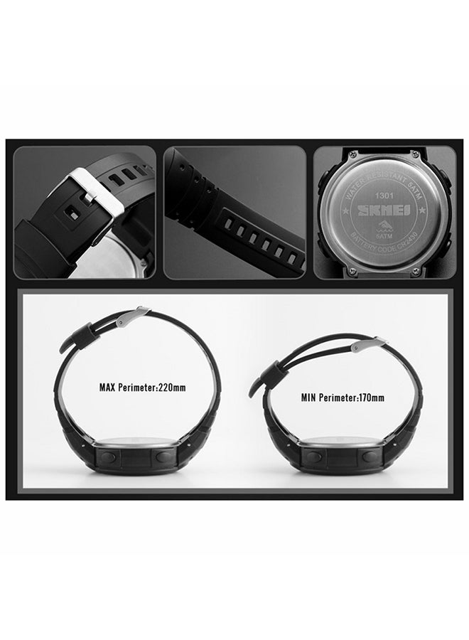 1301 Bluetooth Digital Sport Smartwatch Black