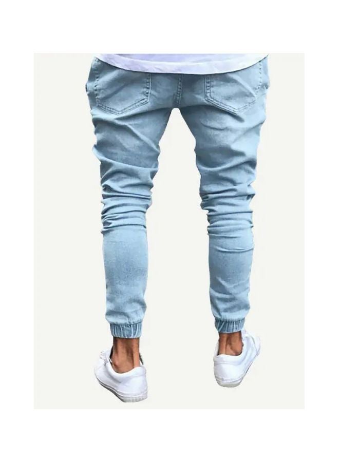 Ripped Slim Fit Jeans Blue