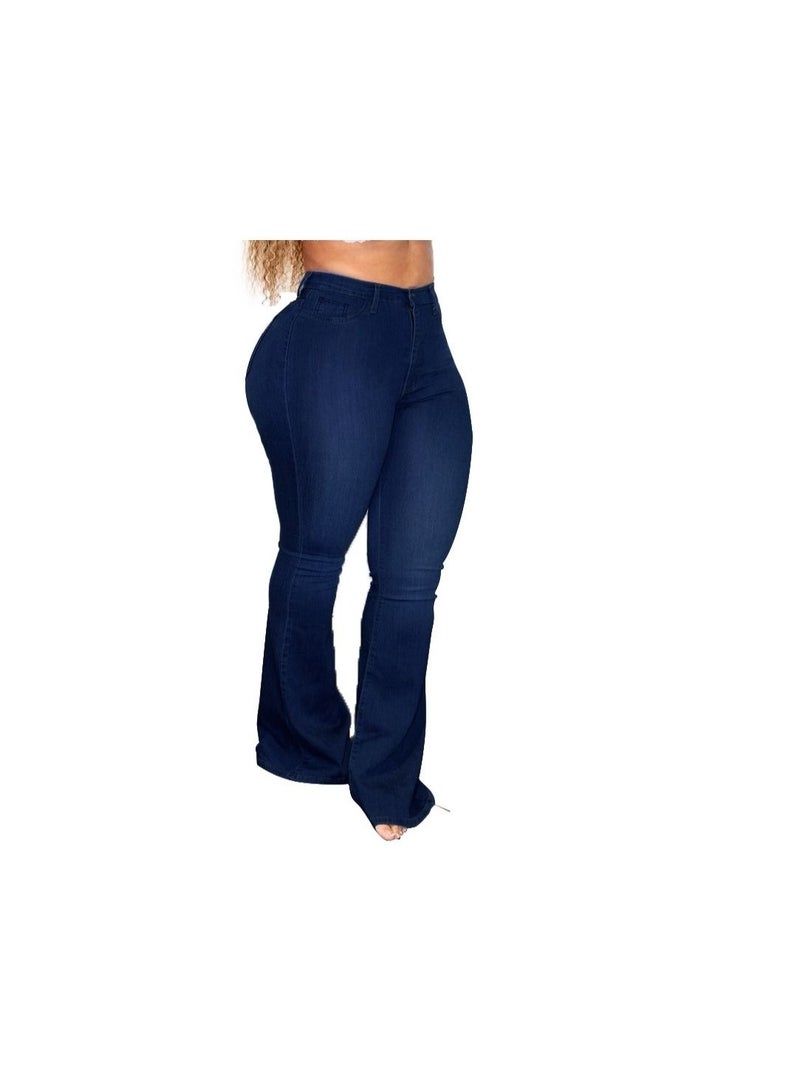 Large Size Women's Fashion Denim Micro-length Jeans