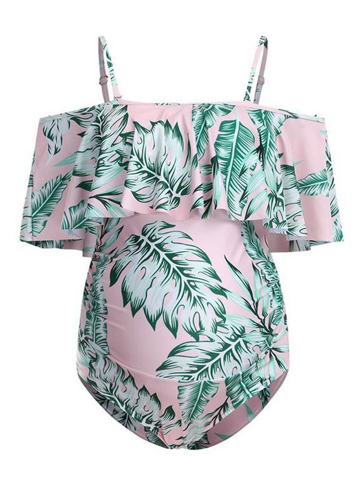 New maternity swimsuit Straight shoulder One piece bikini